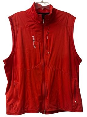 Ralph Lauren RLX Men's Bright Red Performance Zip Vest